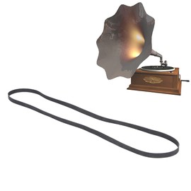 Restokki Record Player Belt, Black Rubber Record Player Belt Replacement with Good Elasticity Phonograph Turntable Replacement Belt 200/270 mm(270mm)