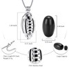 American Football Cremation Locket Necklace For Ashes Of Loved Ones