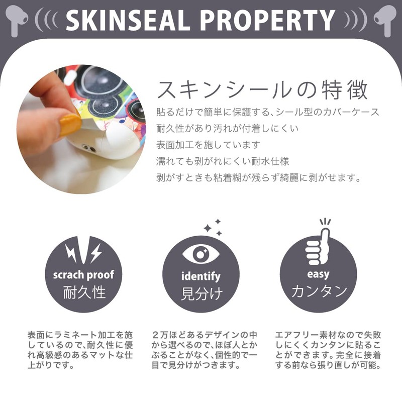 Bose QuietComfort Earbuds II 用 スキンシール ボーズ イヤバッズ2 用 ステッカー