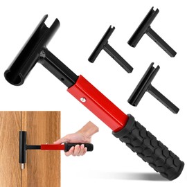 4 in 1 Hinge Gap Adjusting Wrench Kit, Hinge Gap Adjusting Wrench with Rubber Grip, Hinge Wrench Bending Professional Door Hinge Adjustment Tool for Residential and Commercial