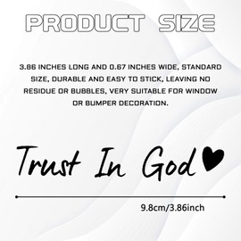 QKYS 4PCS Trust in God Rearview Mirror Stickers, Car Decal, Car Accessories Trust in God Mirror Decals, Auto Decals for Women, Fit for Motorcycle, Water Bottle, Tumbler (Black)