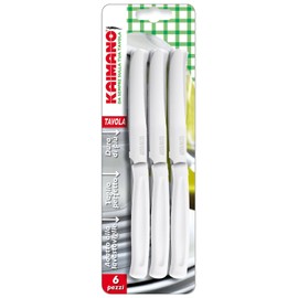 Kaimano KDN021506W 6 Coltelli Dinamik Tavola Lama Dentata Bianco