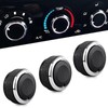 Xislet 3Pcs Tacoma AC Knobs Replacement Compatible with 2005-2015 Toyota