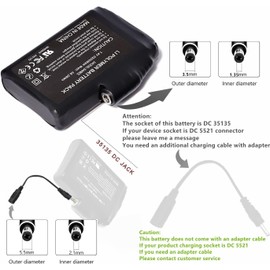 M Jiuyunmu Rechargeable Battery for Heated Apparel, 7.4V 5000mAh Li-ion, Compatible with Heated Gloves, Socks, Thermal Underwear