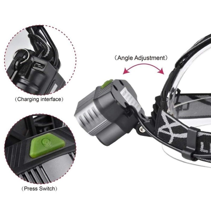 5 LED XM L T6 XPE Headlight 15000 lumens LED