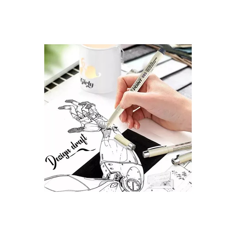 Kit de Plumones Fineliner Superaimi de 12 Piezas para Lettering,