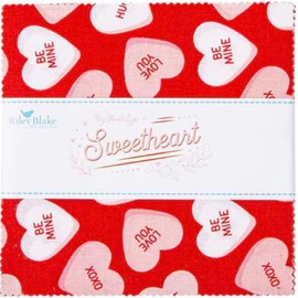Riley Blake Sweetheart Collection by My Mind’s Eye, Premium Quilting Fabric, Perfect for Quilting, Crafting, Sewing Projects and More… (Sweetheart 5" Stacker)
