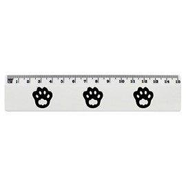 'Animal Print' 15cm (6 Inch) White Plastic Ruler (RL00030513)