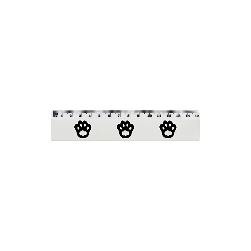 'Animal Print' 15cm (6 Inch) White Plastic Ruler (RL00030513)