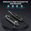 Depusheng 2.4GHz Wireless Microphone System Transmitter & Receiver with Volume