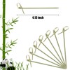 4000 Pcs Bamboo Cocktail Picks Looped Knot Skewers 4.13 Inch