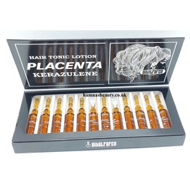 HAIR GROWTH / HAIR LOSS / PLACENTA HAIR TREATMENT 10 Pcs (Kerazulene / Black)