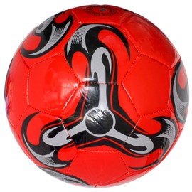 Training Soccer Ball Or Match Size 5 Glossy (Color: Red)