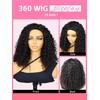 Perücke Damen Echthaar Locken Perücke Echthaar Schwarz Kinky Curly Half