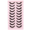 wiwoseo Eyelashes Russian Strip Lashes D Curly Natural Wispy Fluffy