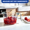 Glass Measuring Cup, 4 Cup Measuring Cup with Lid, High