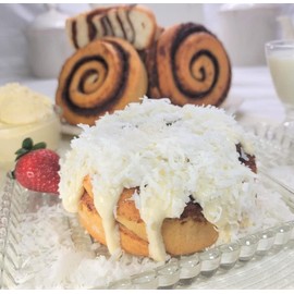 Gourmet Coconut Cream Jumbo Cinnamon Rolls-Pack of 6