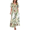Flessibili Womens V Neck Flutter Sleeve Boho Midi Dress Summer