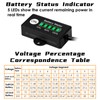 Jayron Mini LED Battery Indicator DC 12/24V Battery Fuel Gauges,Lifepo4