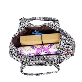 Aozora - Bolsa grande para esterilla de yoga con bolsillos, se adapta a alfombrillas con bolsillos de almacenamiento multifuncionales, ligera y durade