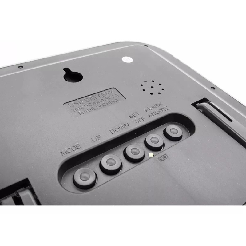 Gadiz Reloj Digital Pared Escritorio 25x22cm Gadiz Temp Gris