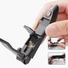 Nail Clipper with with Catcher no Splash, Black and Silver