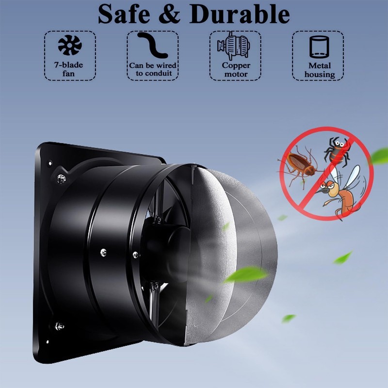 ACEDUROBLA 6 inch Exhaust Fan Metal Iron Ventilation Extractor, Silence