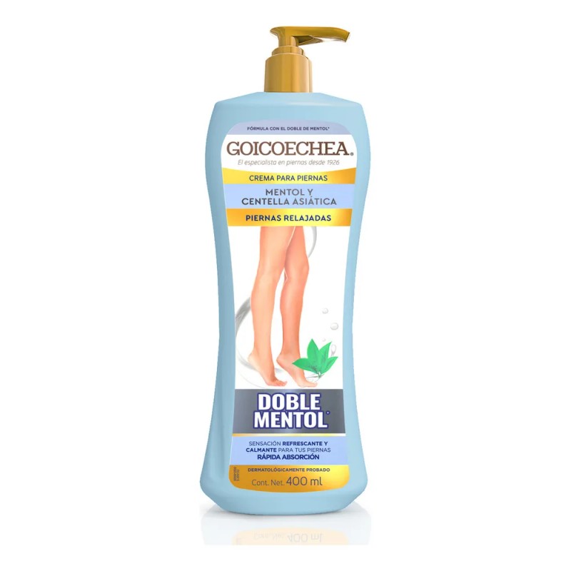 Crema Para Piernas Goicoechea Relajadas Doble Mentol 400 Ml