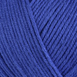 Estako Happy Cotton, 60% Cotton 40% Acrylic Yarn, Soft, Fine/Sport (2) for Crochet and Knitting 1.76 Oz (50g) / 180 Yrds (165m) (4250 - Royal Blue)