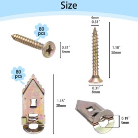 150 PCS Metal Drywall Anchors and Screws Kit - Includes 75 Self-Drilling Drywall Anchors, 75 Screws, Ideal for Secure Wall Mounting with Expansion and Metal Anchors for Home, Office