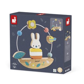 Janod - Pure Bead Maze and Rocking Rabbit - Ages 1+ - J05149, White