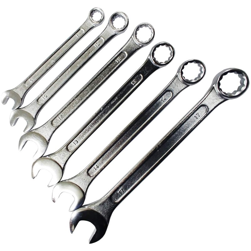 KONYO SUN UP Combination Wrench, Set of 6, Gray