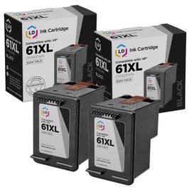 LD Products Remanufactured Ink Cartridge Replacements for HP 61XL CH563WN High Yield (Black, 2-Pack) Compatible w DeskJet 1000 1010 1012 1050 1055 1510 2050 2540 2544 3000 3052A 3052A-J611f and More