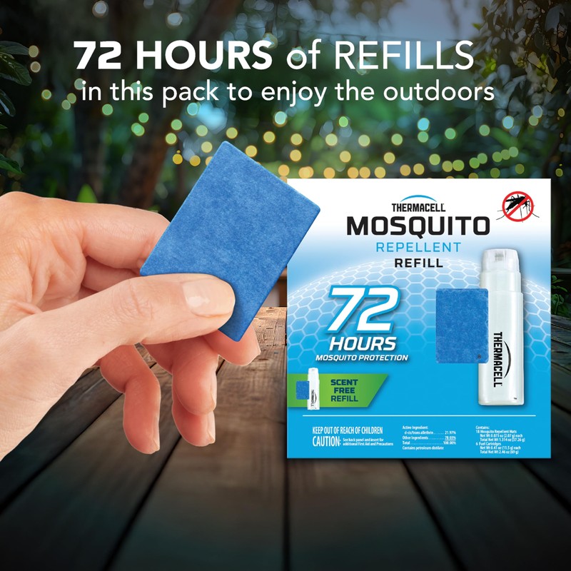 Thermacell Mosquito Repellent Refills; Compatible with Any Fuel-Powered Thermacell Repeller;