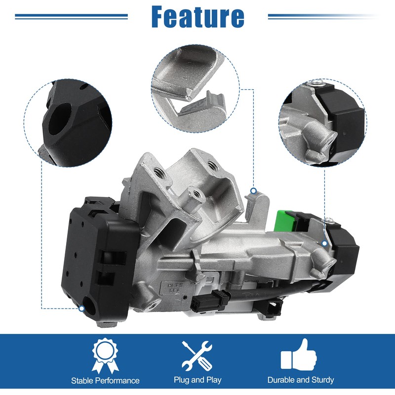 X AUTOHAUX 35100-SDA-A71 Ignition Switch Lock Cylinder Assembly with 2