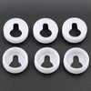 16 Pieces Round Type Keyhole Shelf Brackets Hangers, Screws Plastic