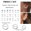 Thunaraz 24 Pairs Hypoallergenic Screw Back Earrings for Women Surgical