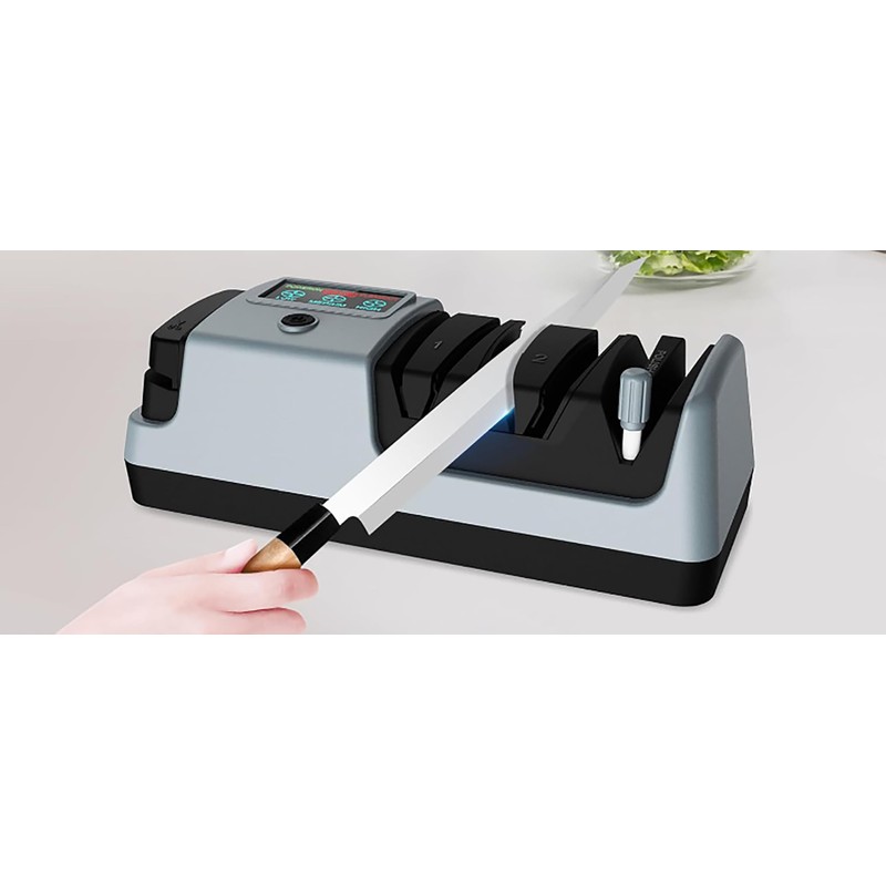 Electric Knife Sharpener, 100% Diamond Abrasives Professional Knife Blade Sharpener