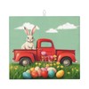Groamaup Spring Holiday Easter Bunny Truck Cute Rabbit Eggs Dish