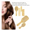 Kit De Cepillo Y Peine De Bambú Anti Frizz, 6