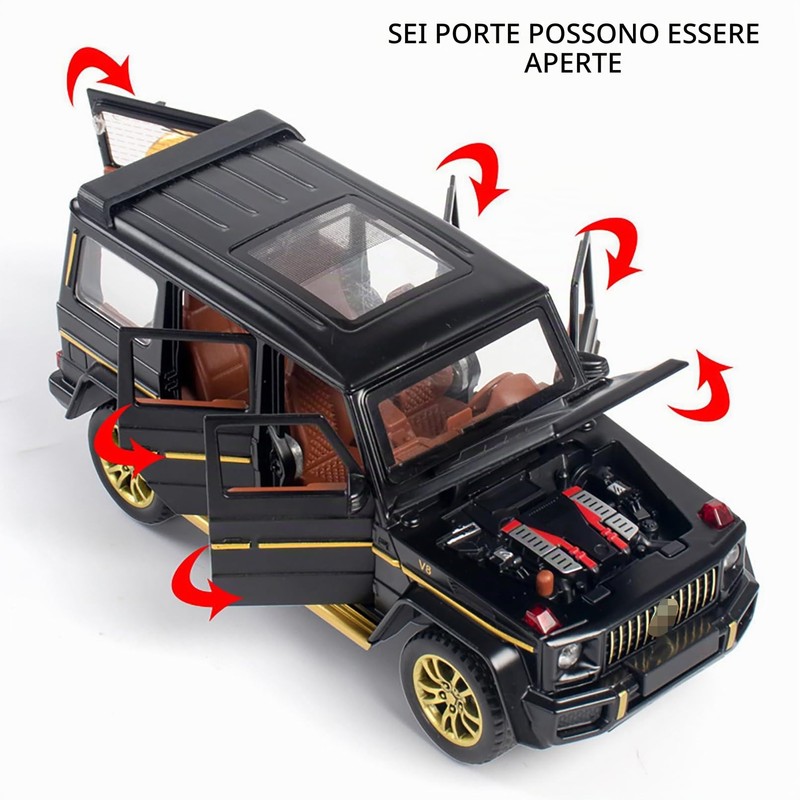 MODVKVK G63 AGM 1:32 Modellino Macchinina con Luce e Musica,