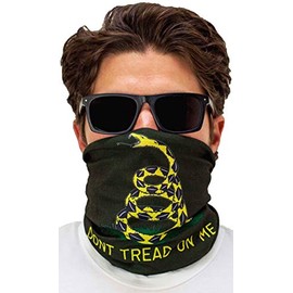 Dont Tread On Me Neck Gaiter Face Mask Outdoor Sports Gadsden Flag Neck Buff UV Protection