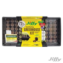 Jiffy 72Cell Greenhouse Seed Starter Kit with 36mm Peat Pellets,Humidi