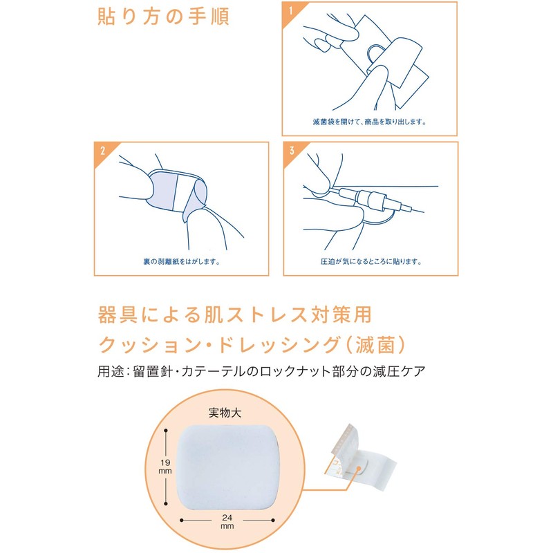 skinix YB-271924S Cushion Dressing for Cocolol Cates, Relieves Catheter Pressure,