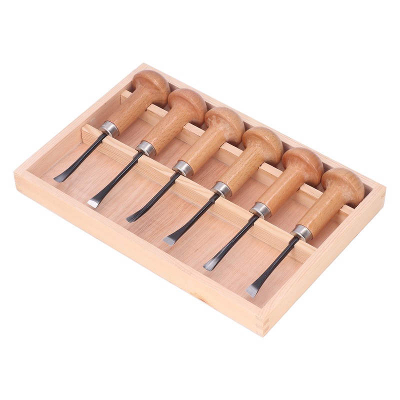 Wood Carving Chisel Set Kit Sculpture Hand Tools Mushroom Handle