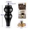 MAOHAM Wood Furniture Legs 8 inches Black,Wood Table Legs,Couch Legs