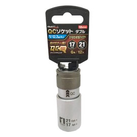 Ichinen Access MUST TOOL Socket IM-4W1721O-612K QC Socket, Double, 17/21, 6/12 Angle, 19821, Insertion Angle: 0.5 inches (12.7 mm) (4 minutes)