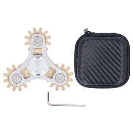 4 Gears Fidget Bearing Toy Stress Reducer Anxiety Game Brass Fidget Bearing Toy for Kids Adult Silver