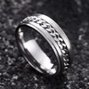 King Will INTERTWINE 8mm Spinner Ring Silver Stainless Steel Fidget