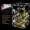 Acrylic Reptile Terrarium Easy Assembly, 360° Clear & Keep Pet